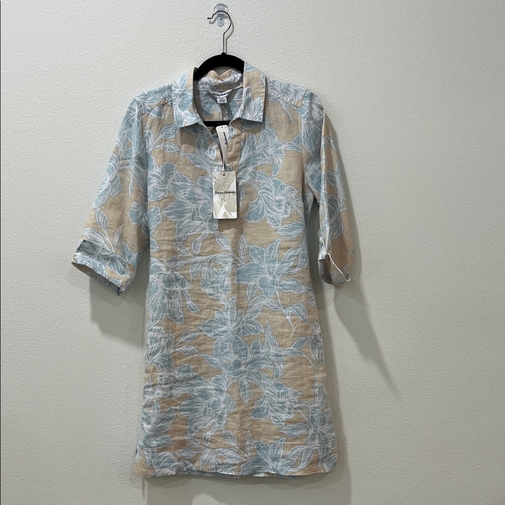 Tommy Bahama Two Palms Paradiso Petals Linen Shift Dress Sz S/P NWT